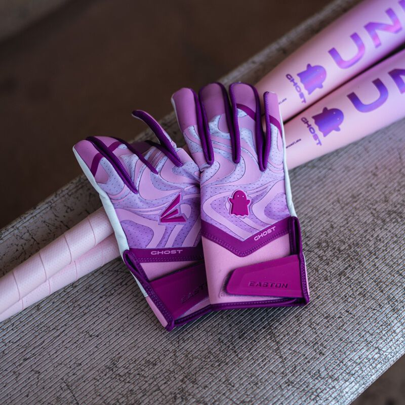 Easton Ghost Ethos Unlimited Lilac Fastpitch Batting Gloves, Women's S