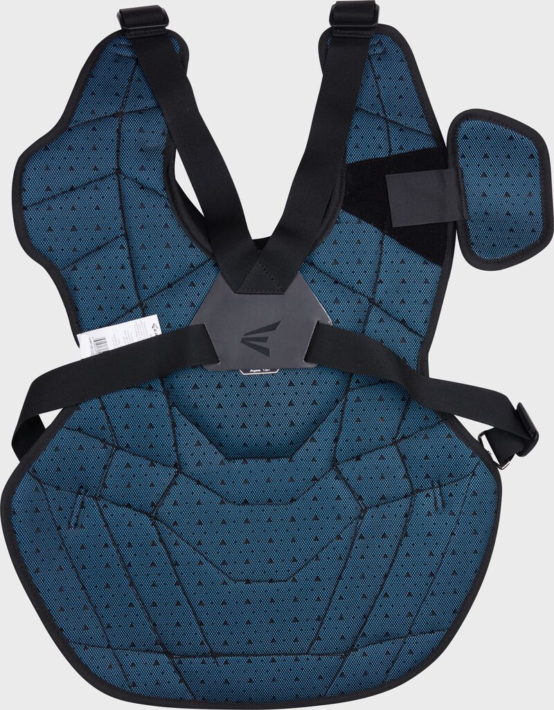 Back of a black Easton Gametime chest protector