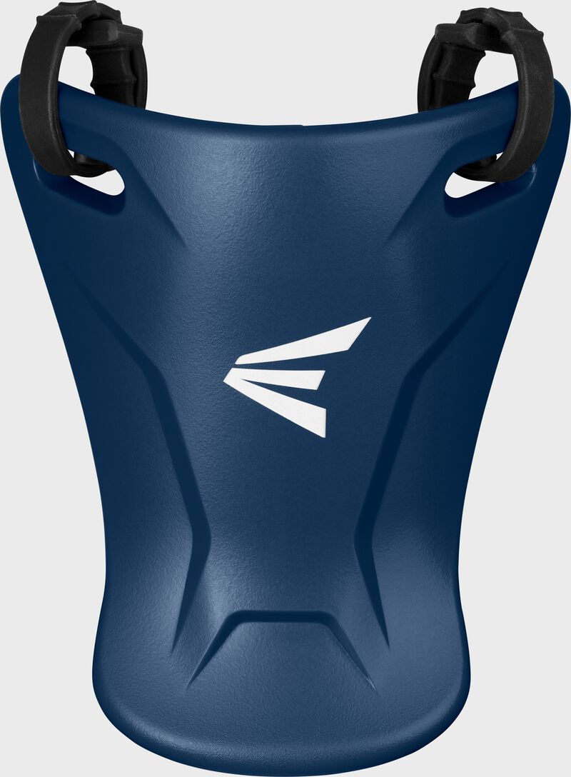 A navy Easton Catcher’s Throat Guard 3.0