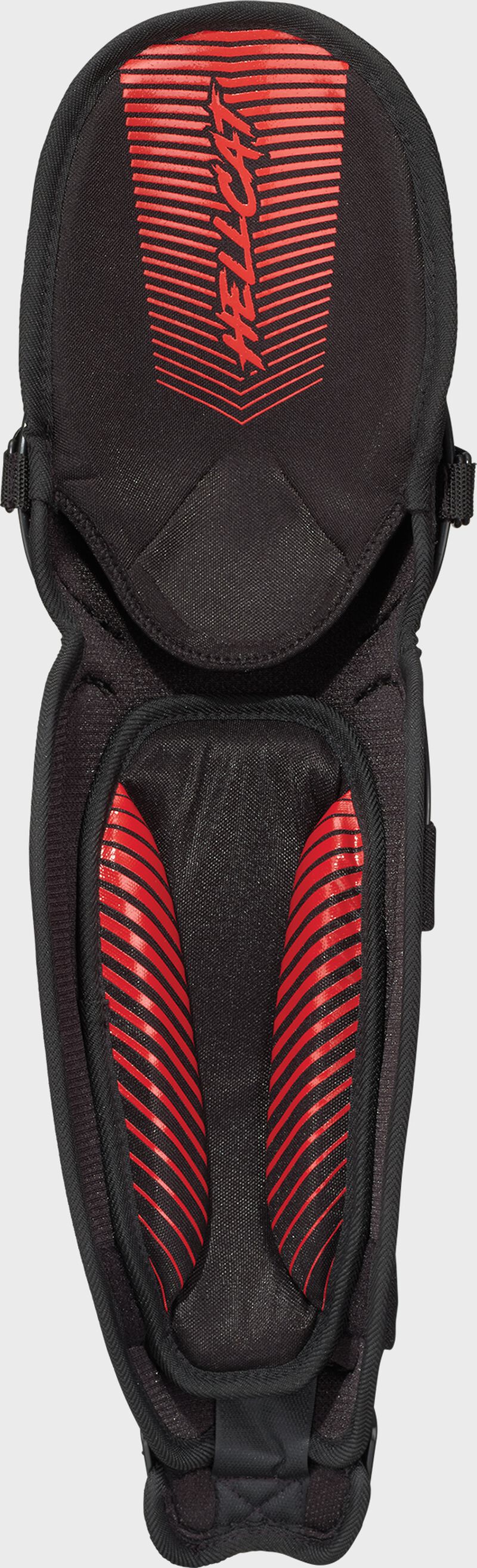 Inside padding of a Hellcat Mojo slowpitch leg guard - SKU: HELMOLG