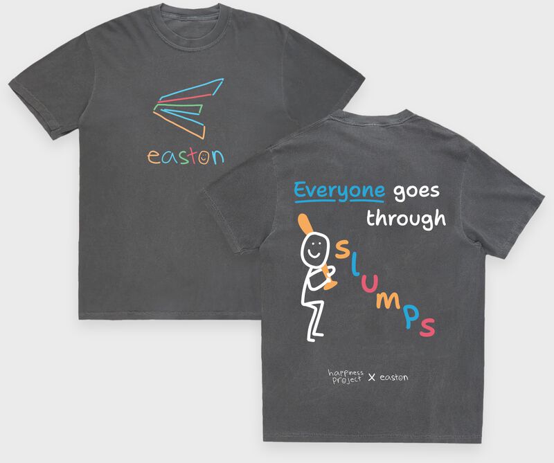 Easton Happiness Project Tee, Adult Small, Pepper