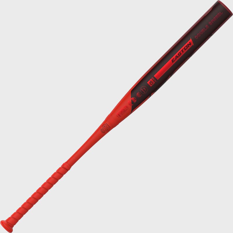 Secondary image of a red/black -10 2026 Easton Ghost Advanced fastpitch bat with the Easton logo on the barrel loading=