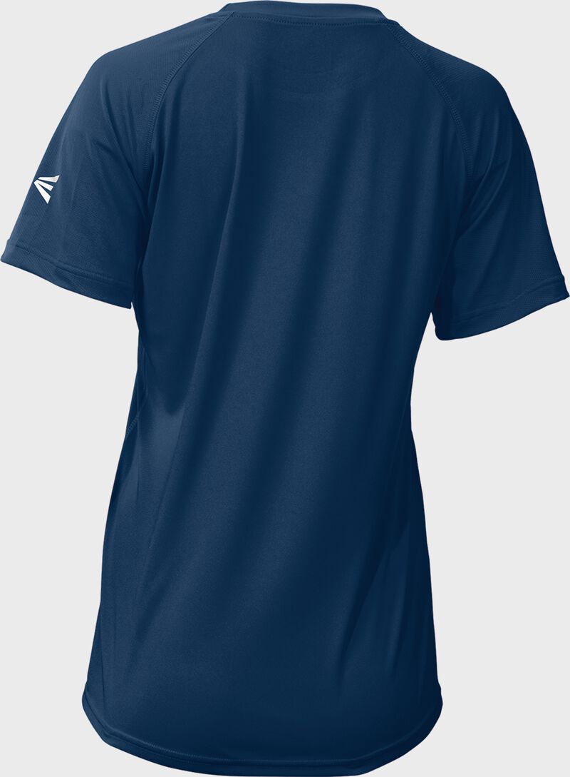 Back of a navy Easton women's elite short sleeve performance tee loading=