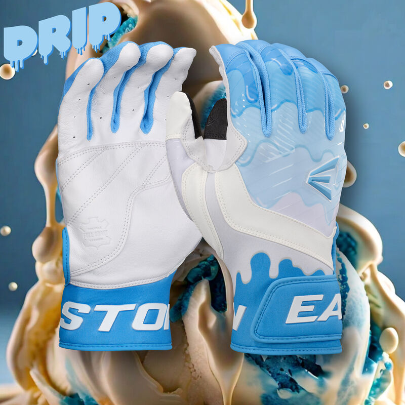 Walk-Off Ethos Drip Batting Gloves, White/Blue, Adult XL loading=