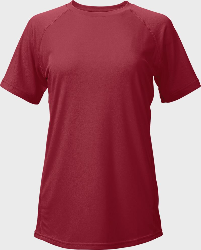 Front of a cardinal Easton women's elite short sleeve performance tee loading=