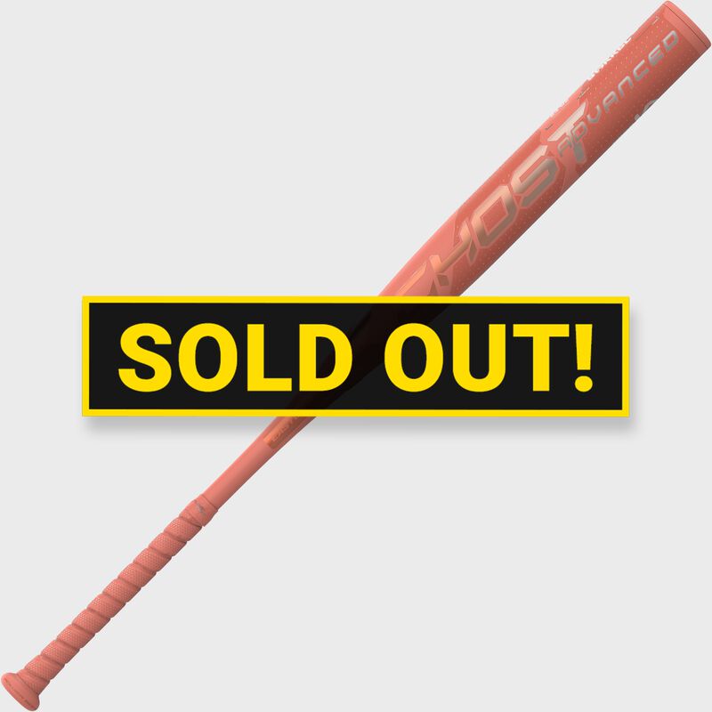 A pink Ghost Dawn limited edition fastpitch bat with a "SOLD OUT" text badge