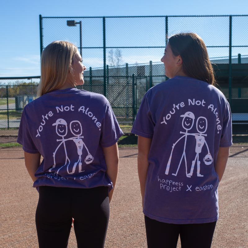 Easton Happiness Project You're Not Alone Tee, Plum, Adult M