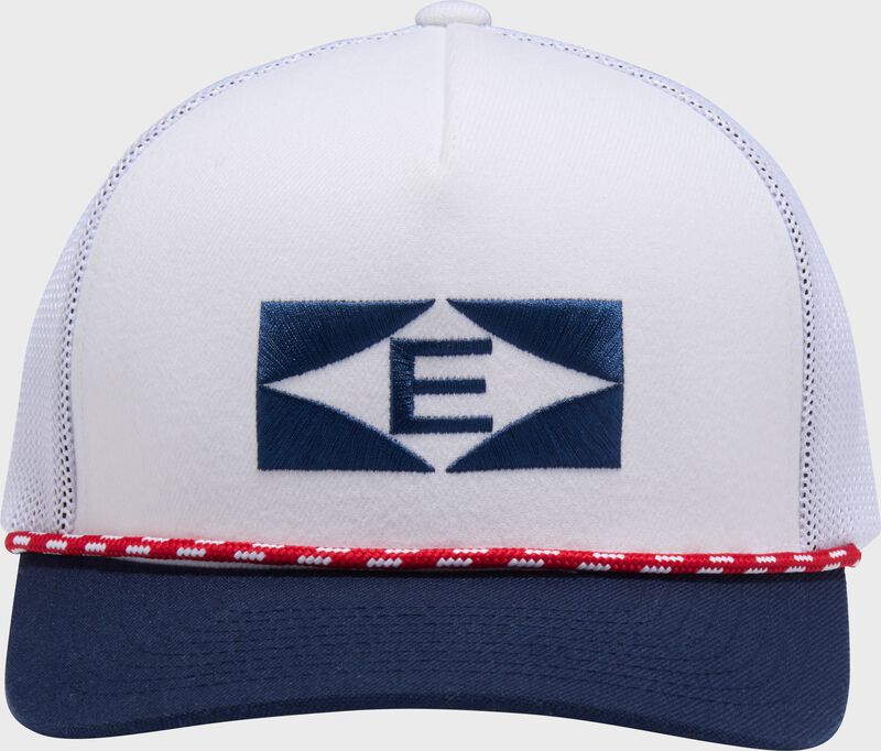 Easton Vintage Rope Hat, White/Navy/Red