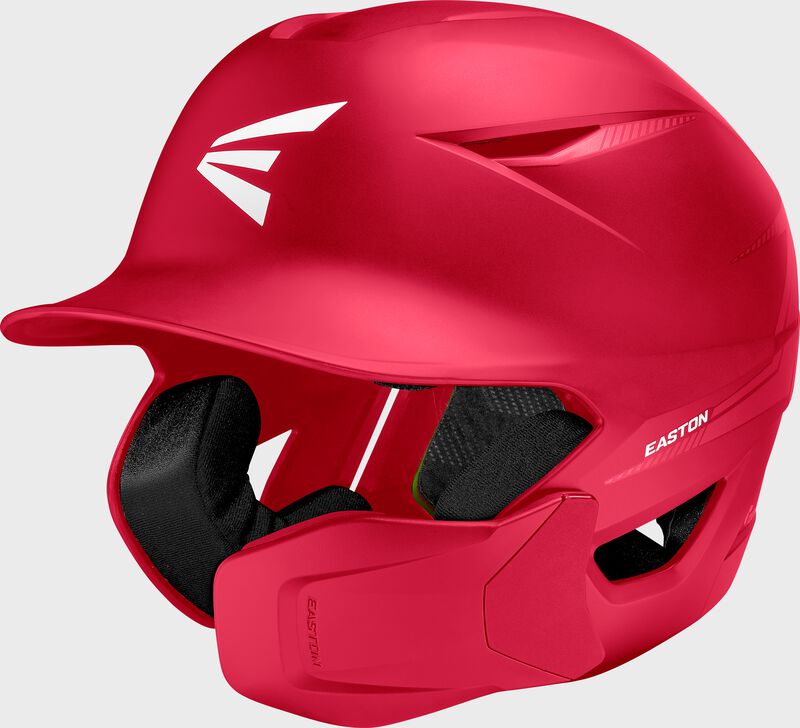 Easton Pro Max Batting Helmet With Multi-Adjust Jaw Guard, Red, L/XL loading=