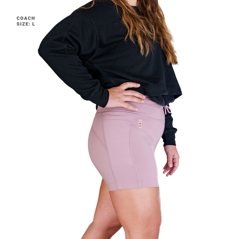 Jen Schro Women's Boy Shorts, Mauve Pink, Adult L