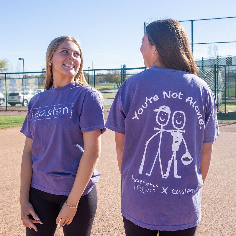 Easton Happiness Project You're Not Alone Tee, Plum, Adult M