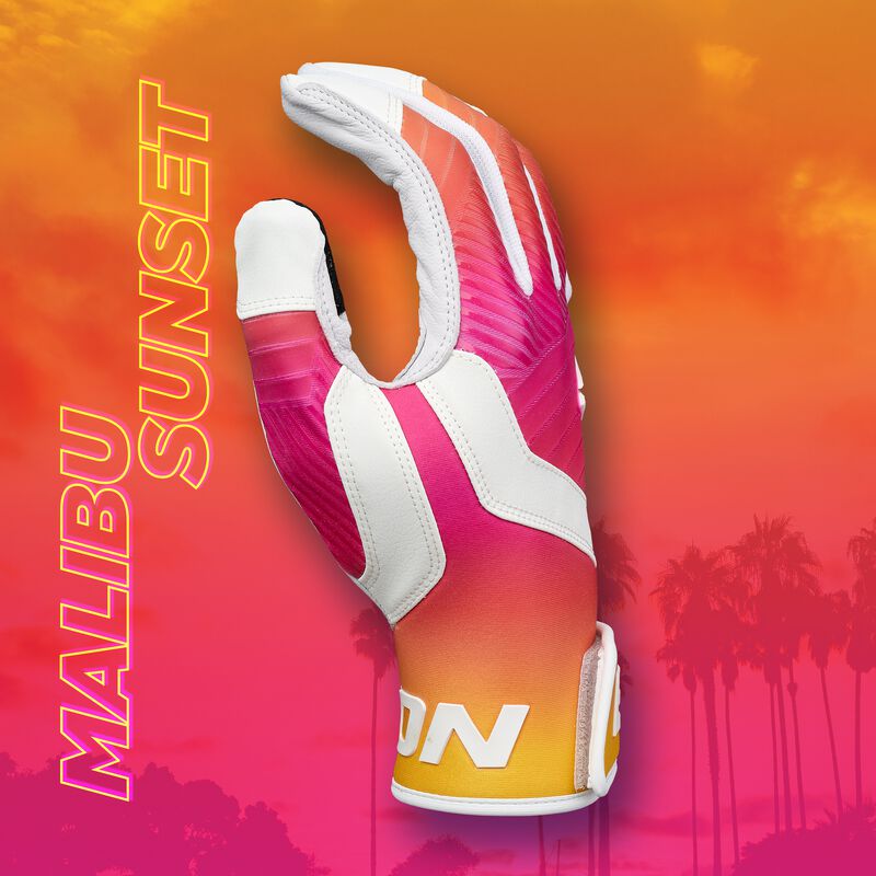 Walk-Off Ethos Hazy Collection Batting Gloves, Malibu Sunset, Adult L
