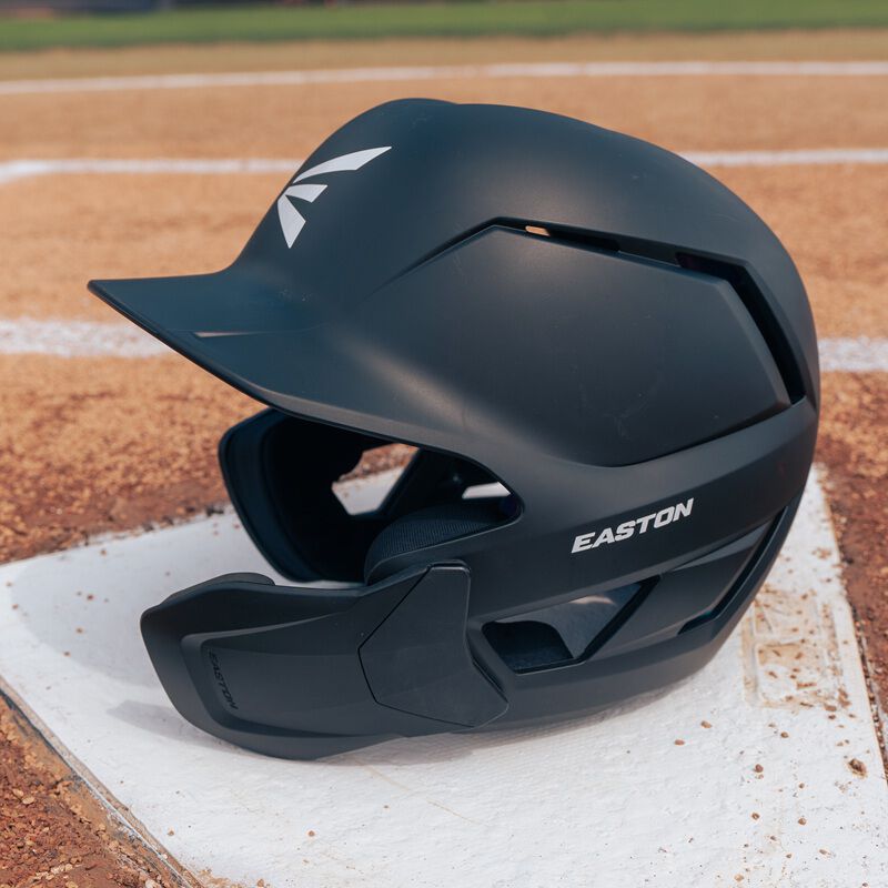 Easton Z50 Batting Helmet With Multi-Adjust Jaw Guard, Black, S/M