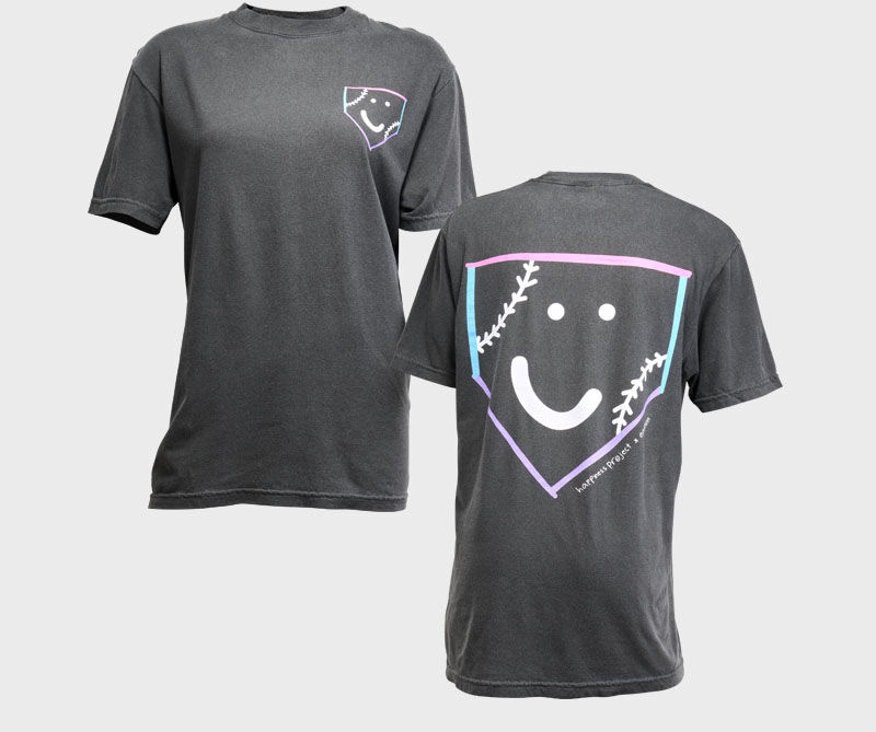 Easton x Happiness Project Just Smile Unisex Tee, Pepper, Adult S