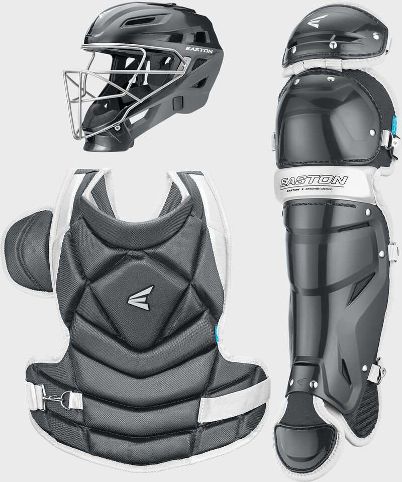 EASTON JEN SCHRO THE FUNDAMENTAL SOFTBALL CATCHERS BOX SET - CHARCOAL - SMALL