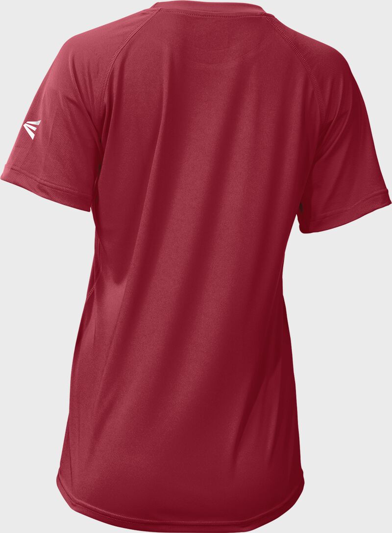 Back of a cardinal Easton women's elite short sleeve performance tee loading=
