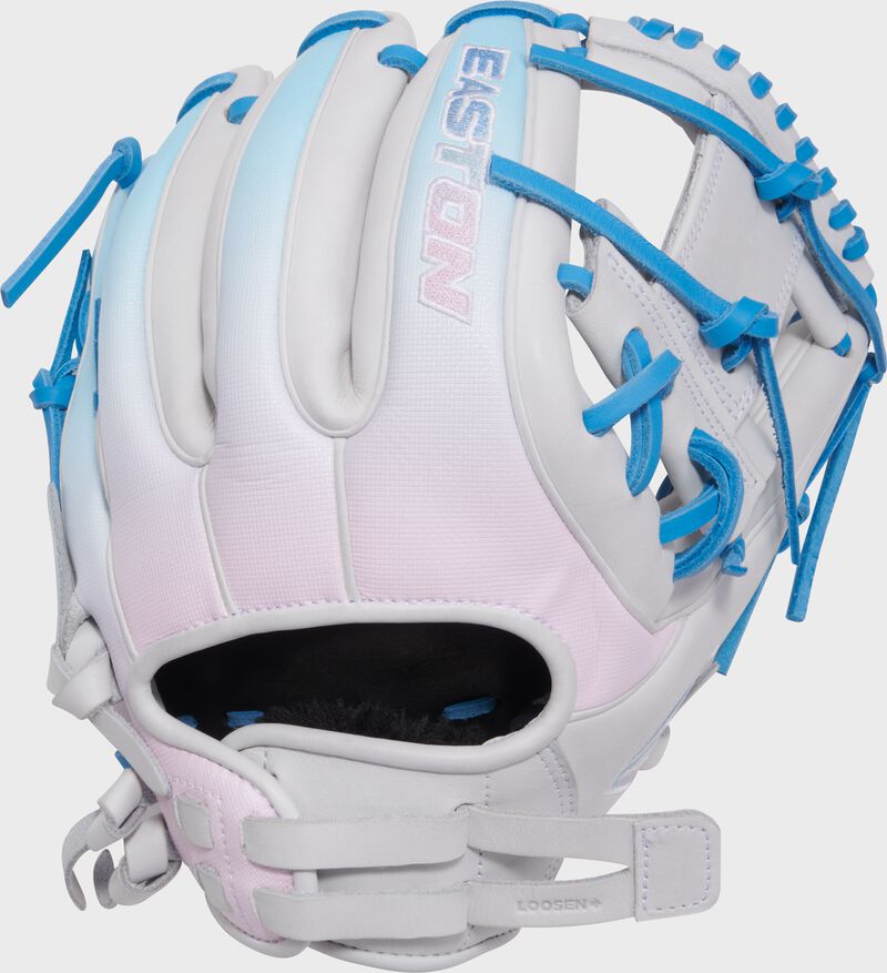 Professional Collection Color Splash 2.0 White/Columbia Blue/Pink 11.75" Fastpitch Infield Glove, Right Hand Throw
