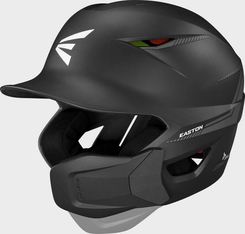 Easton Pro Max Batting Helmet With Multi-Adjust Jaw Guard, Black, L/XL loading=