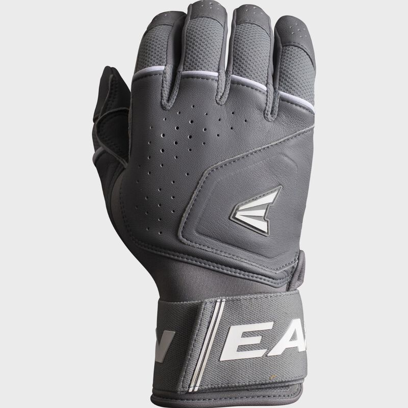Back of a grey Tantrum Pro Locked-In slowpitch batting glove