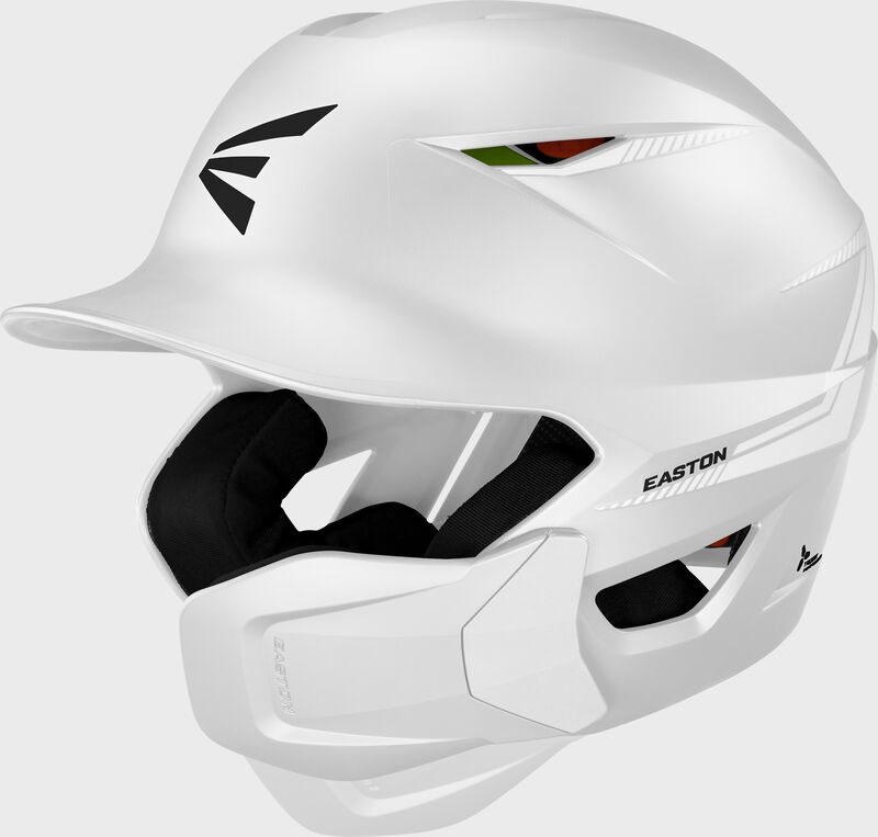 Easton Pro Max Batting Helmet With Multi-Adjust Jaw Guard, White, L/XL loading=
