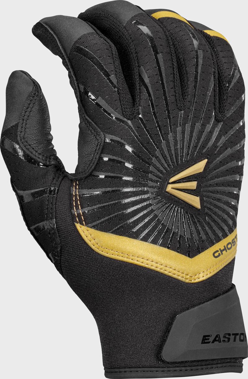 Back of a "Midnight Sky" Easton Ghost Ethos fastpitch batting glove