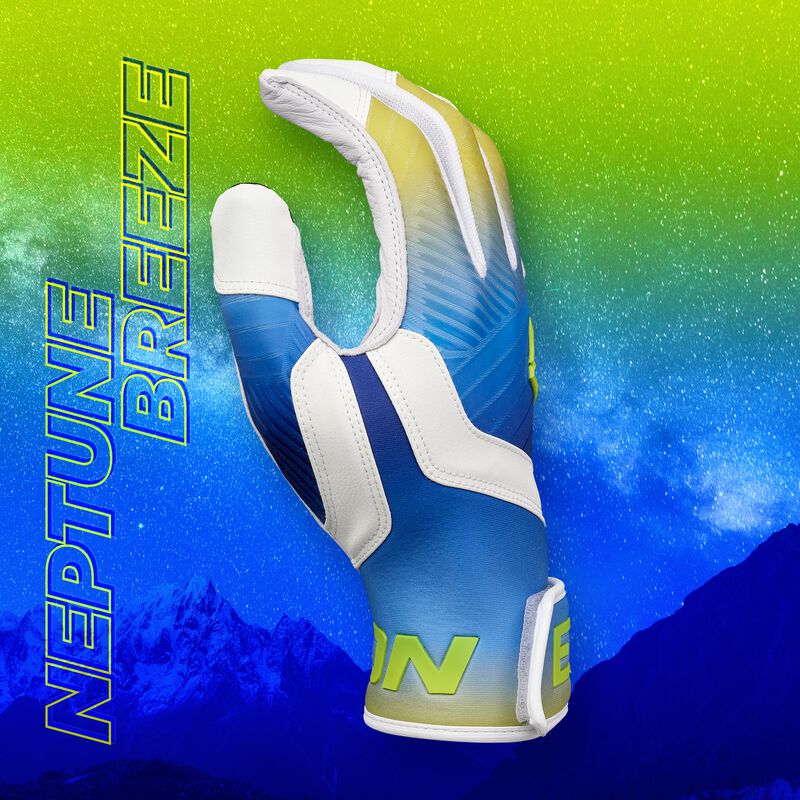 Walk-Off Ethos Hazy Collection Batting Gloves, Neptune Breeze, Adult S
