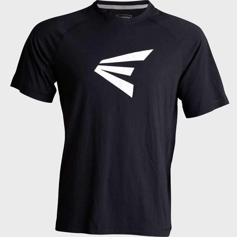 Easton Tri-Blend Performance Short Sleeve Shirt, Black
