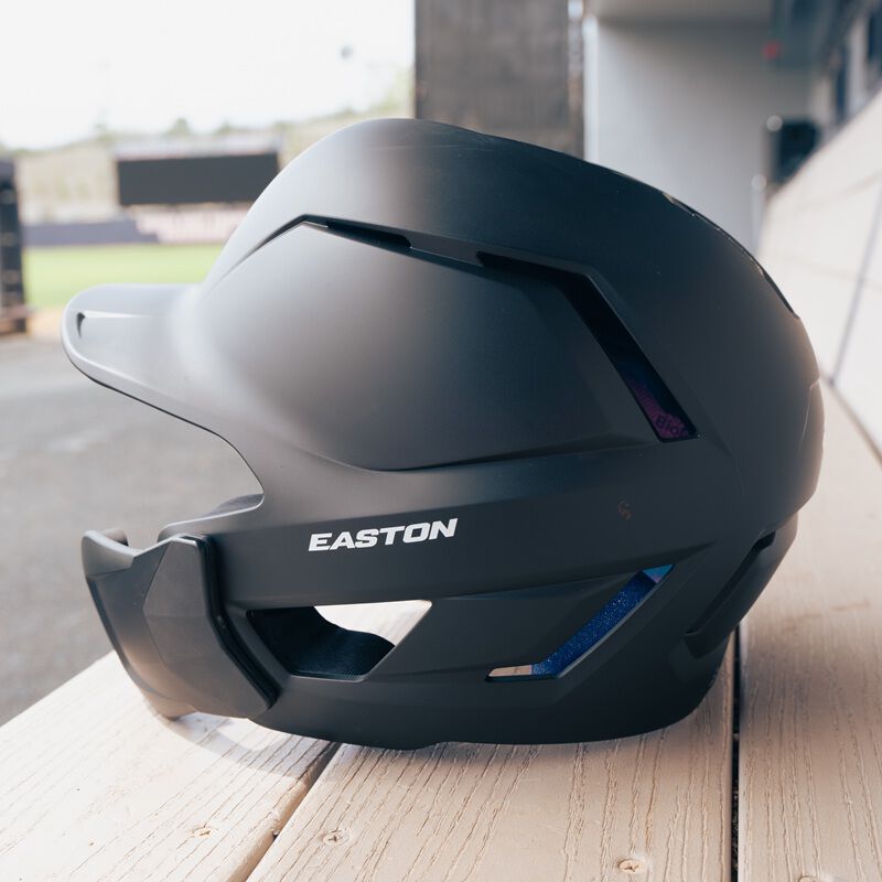 Easton Z50 Batting Helmet With Multi-Adjust Jaw Guard, Black, S/M