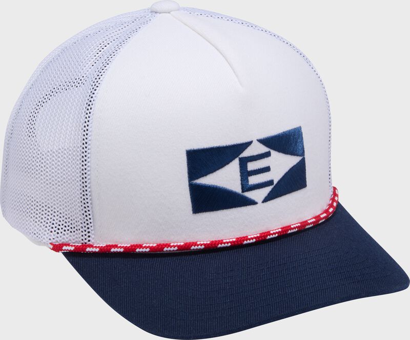 Easton Vintage Rope Hat, White/Navy/Red