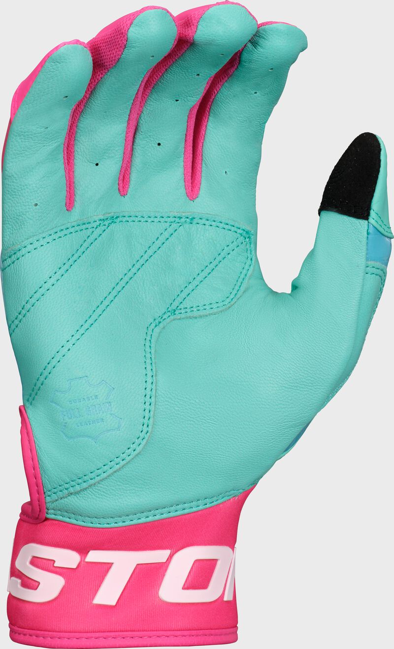 Walk-Off Ethos Drip Batting Gloves, Mint/Pink, Adult XL loading=