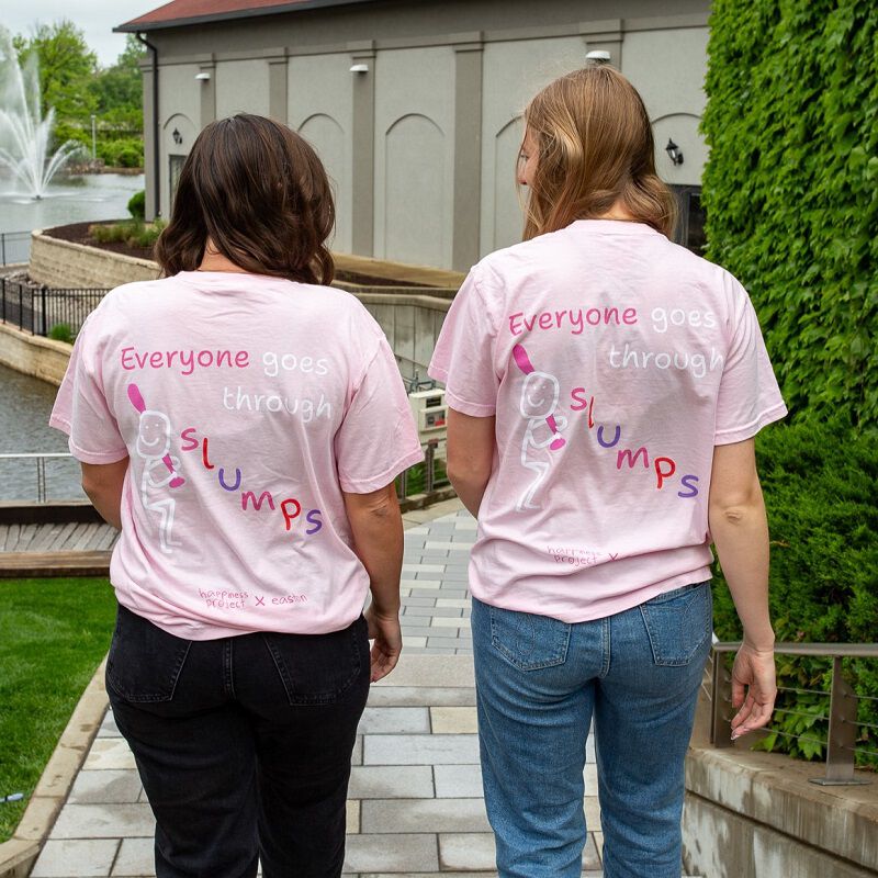 Easton x Happiness Project 'Everyone Goes Through Slumps' Tee, Pink, Adult L