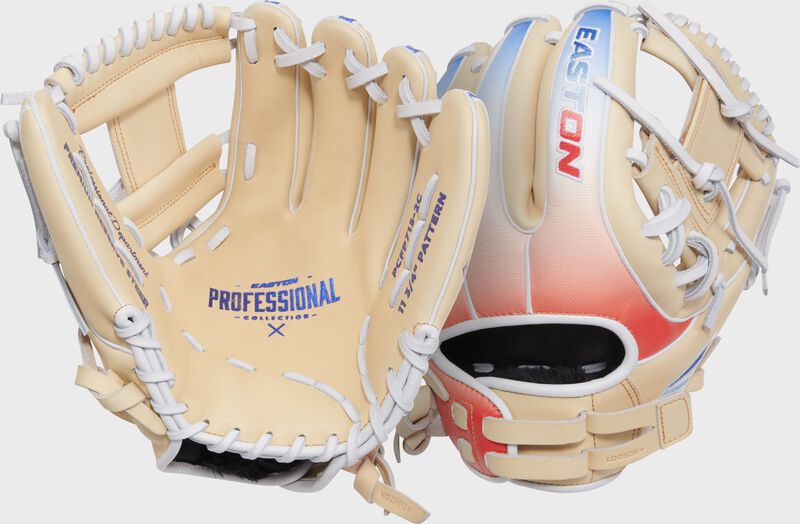 Professional Collection Color Splash 2.0 Camel/Red/White/Blue 11.75" Fastpitch Infield Glove, Right Hand Throw