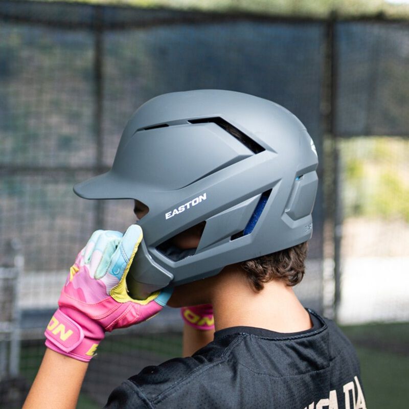 Easton Z50 Batting Helmet With Multi-Adjust Jaw Guard, Charcoal, M/L loading=
