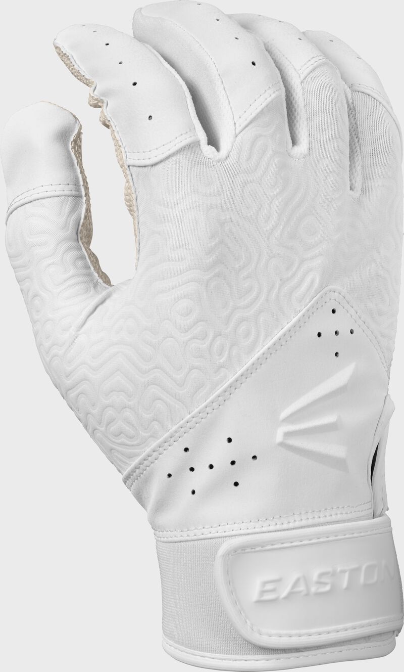 Back of a white Easton Fundamental 2.0 Fastpitch Batting Glove loading=