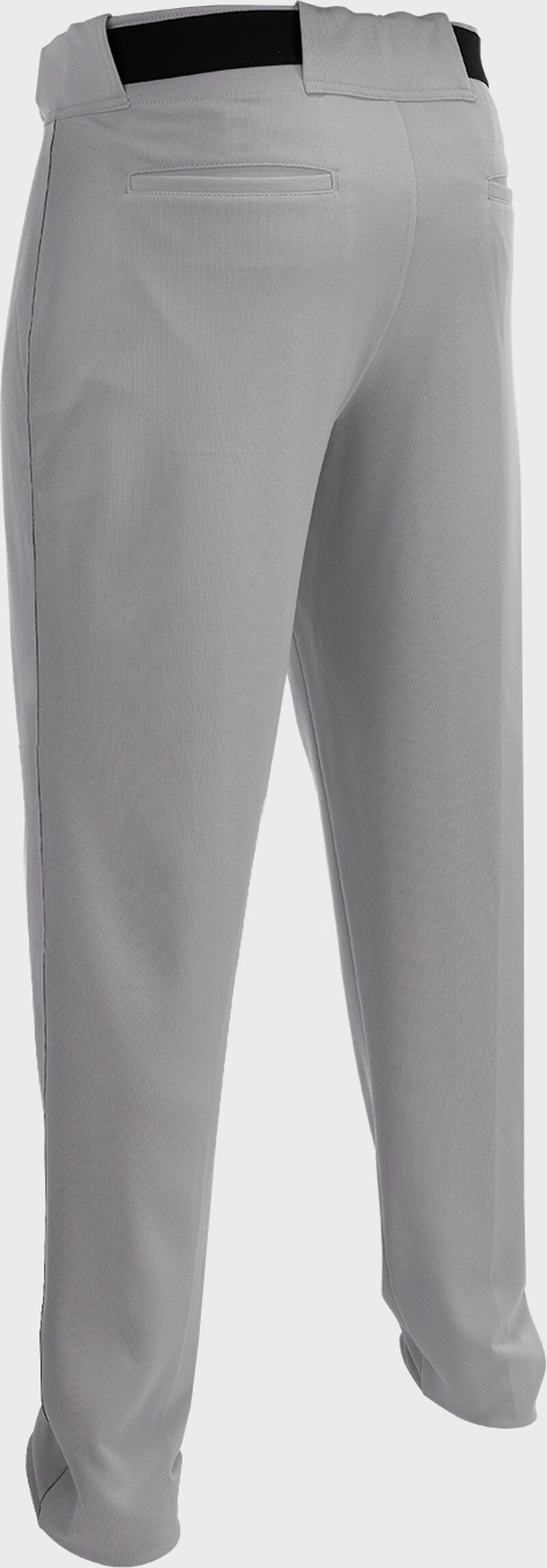 Back of a pair of grey Easton Hit and Run baseball pants