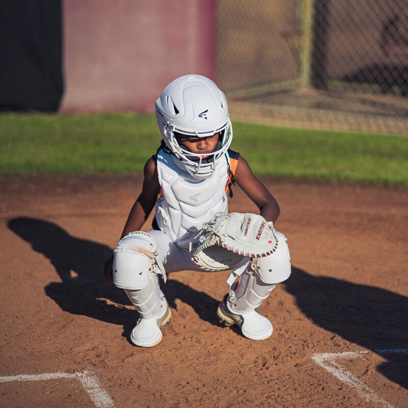 Easton Jen Schro My Very First Youth Catcher's Set, White, XS