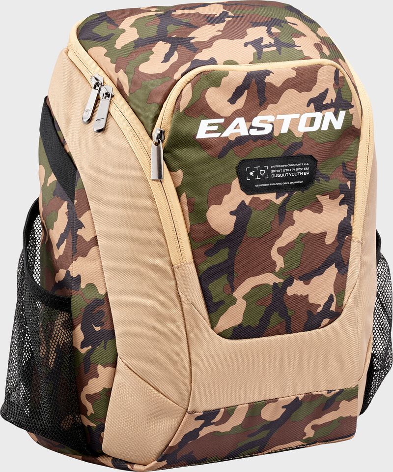 Dugout Youth Backpack, Tan/Army Camo