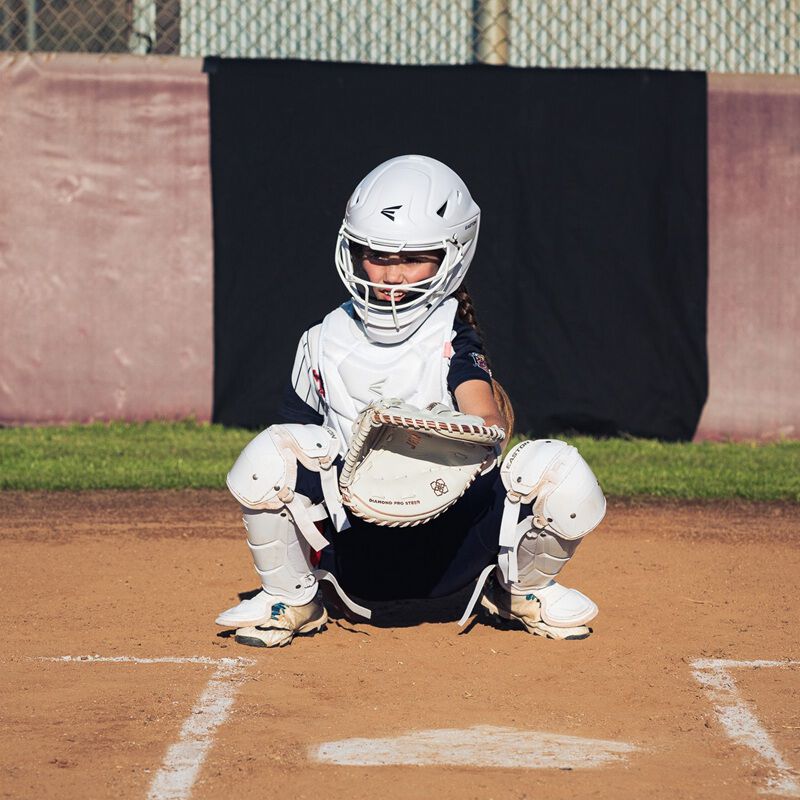 Easton Jen Schro My Very First Youth Catcher's Set, White, XS