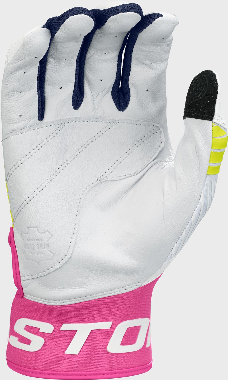 White palm of a Walk-Off Ethos 80's batting glove