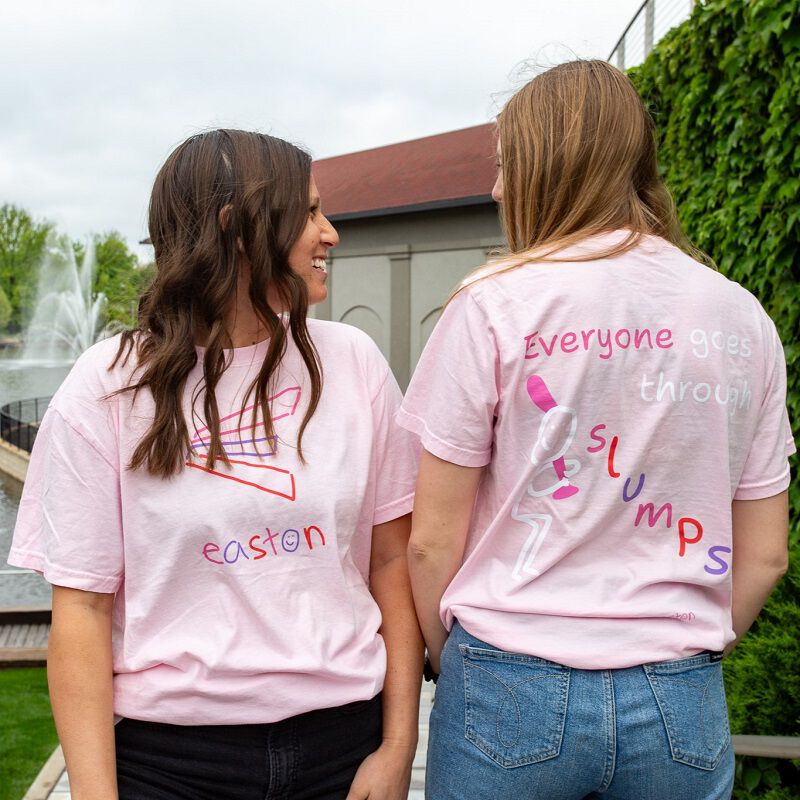Easton x Happiness Project 'Everyone Goes Through Slumps' Tee, Pink, Adult L