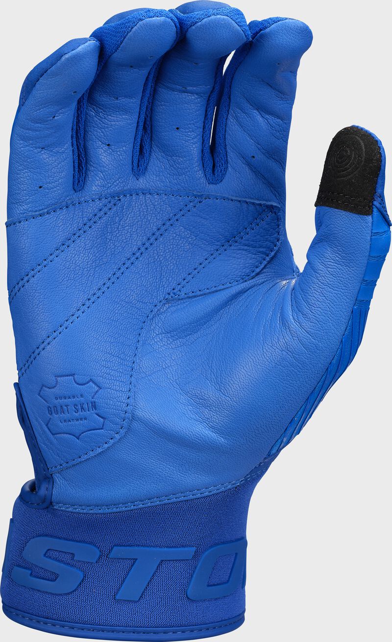 Royal palm of a Walk-Off Ethos batting glove