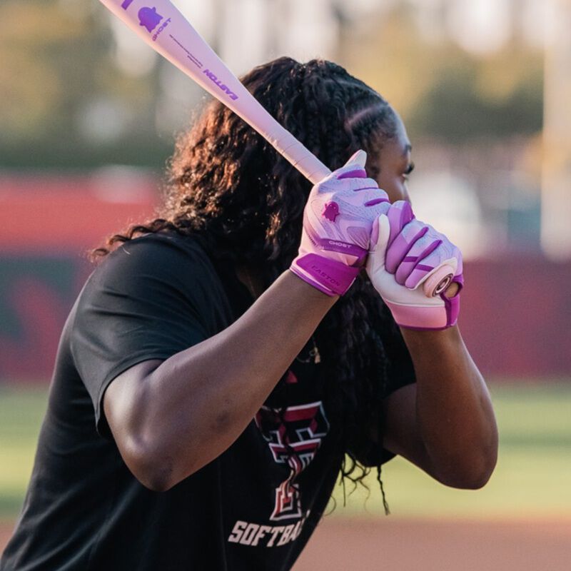Easton Ghost Ethos Unlimited Lilac Fastpitch Batting Gloves, Women's S