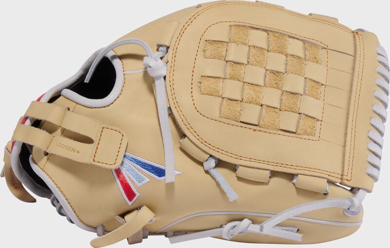 Professional Collection Color Splash 2.0 Camel/Red/White/Blue 12.5" Fastpitch Glove, Right Hand Throw