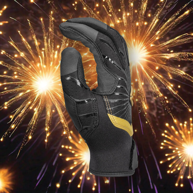 Thumb of a "Midnight Sky" Easton Ghost Ethos fastpitch batting glove with a black midnight theme background