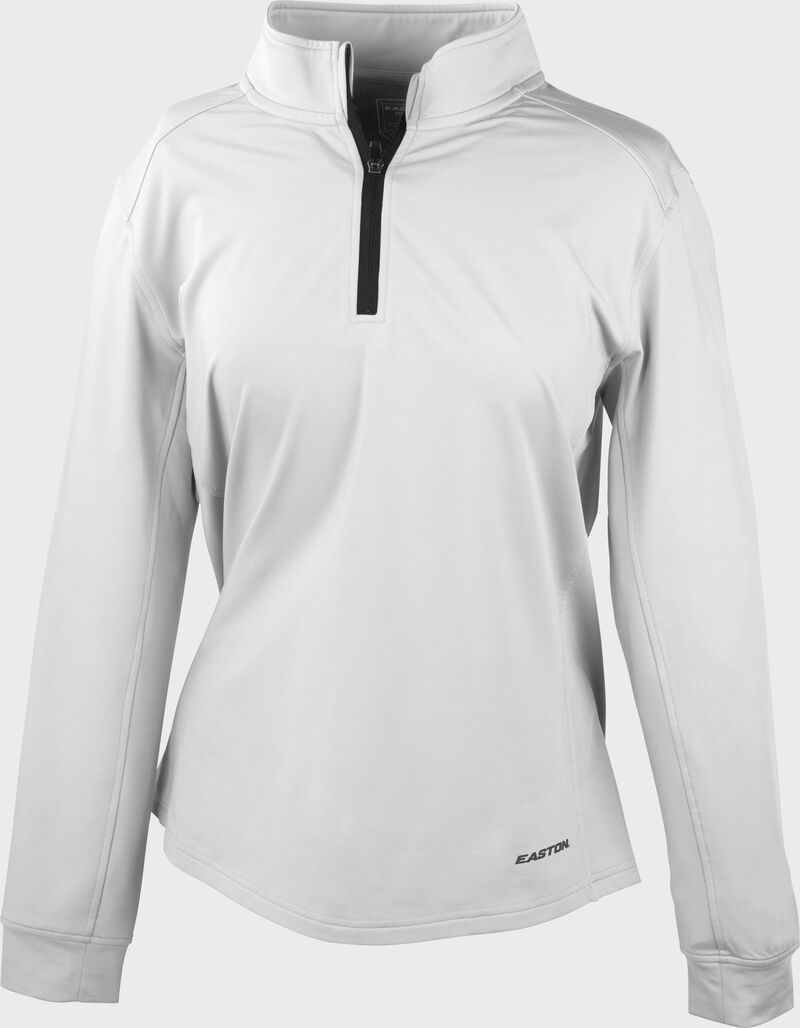 EASTON WOMEN'S 1/4 ZIP PERFORMANCE PULLOVER - WHITE - SMALL