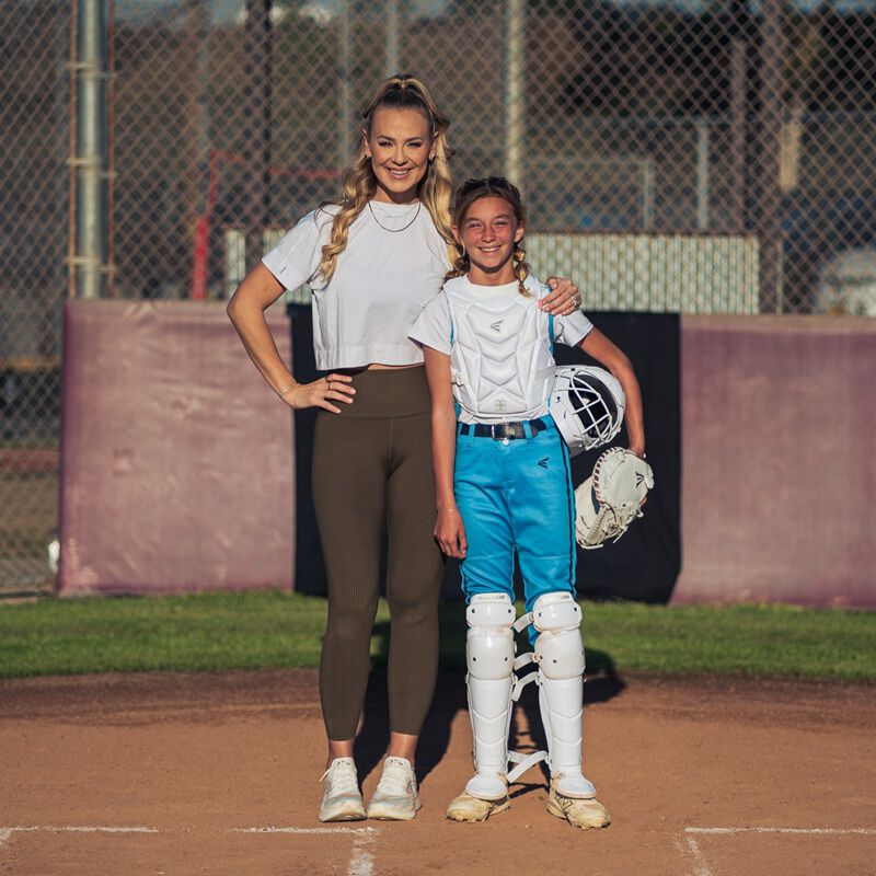 Easton Jen Schro My Very First Youth Catcher's Set, White, XS
