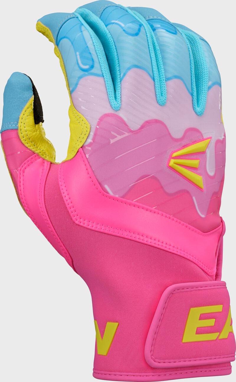 Walk-Off Ethos Drip Batting Gloves, Carolina Blue/Pink, Adult XL loading=