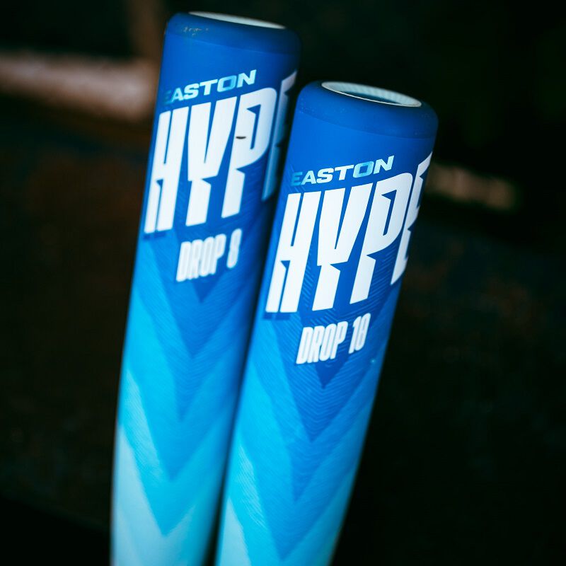 Picture showing the barrel of two Hype Fire Arctic Flame USSSA bats