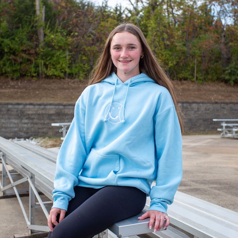 Easton x Happiness Project Collage Unisex Hoodie, Blue, Adult S