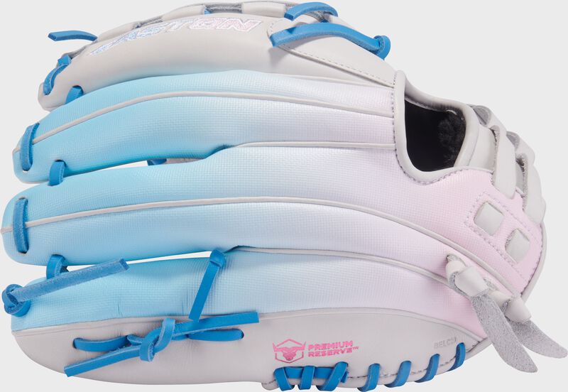 Professional Collection Color Splash 2.0 White/Columbia Blue/Pink 12" Fastpitch Utility Glove, Left Hand Throw